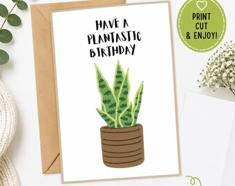 Sofortdownload | Lustige Geburtstagskarte | Druckbar | Sofortdownload | Punny | Pflanzenliebhaber| Alles Gute zum Geburtstag | Geschenk | Digital