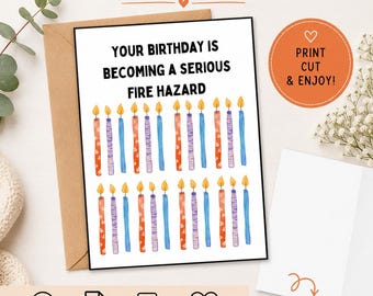 Birthday Card | Funny | Printable | Instant Download | Punny | Gift | Humour | Card for Him | Happy Birthday | Gift