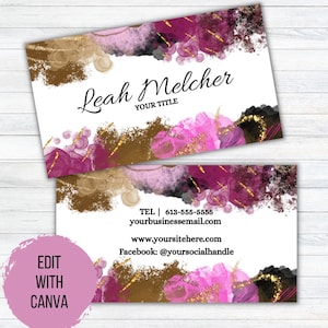 Sjabloon voor visitekaartjes | Zin in | Bewerkbaar | Canvas | Zin in | Klein bedrijf | Schoonheid | Elegant | Direct downloaden | Ontwerp | Doe-het-zelf | Branding |