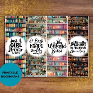 Printable Bookmarks | DIY | Booklovers Gift | Instant Download | Reading Accessories| Funny | Print at Home | Digital Download | Book Lover