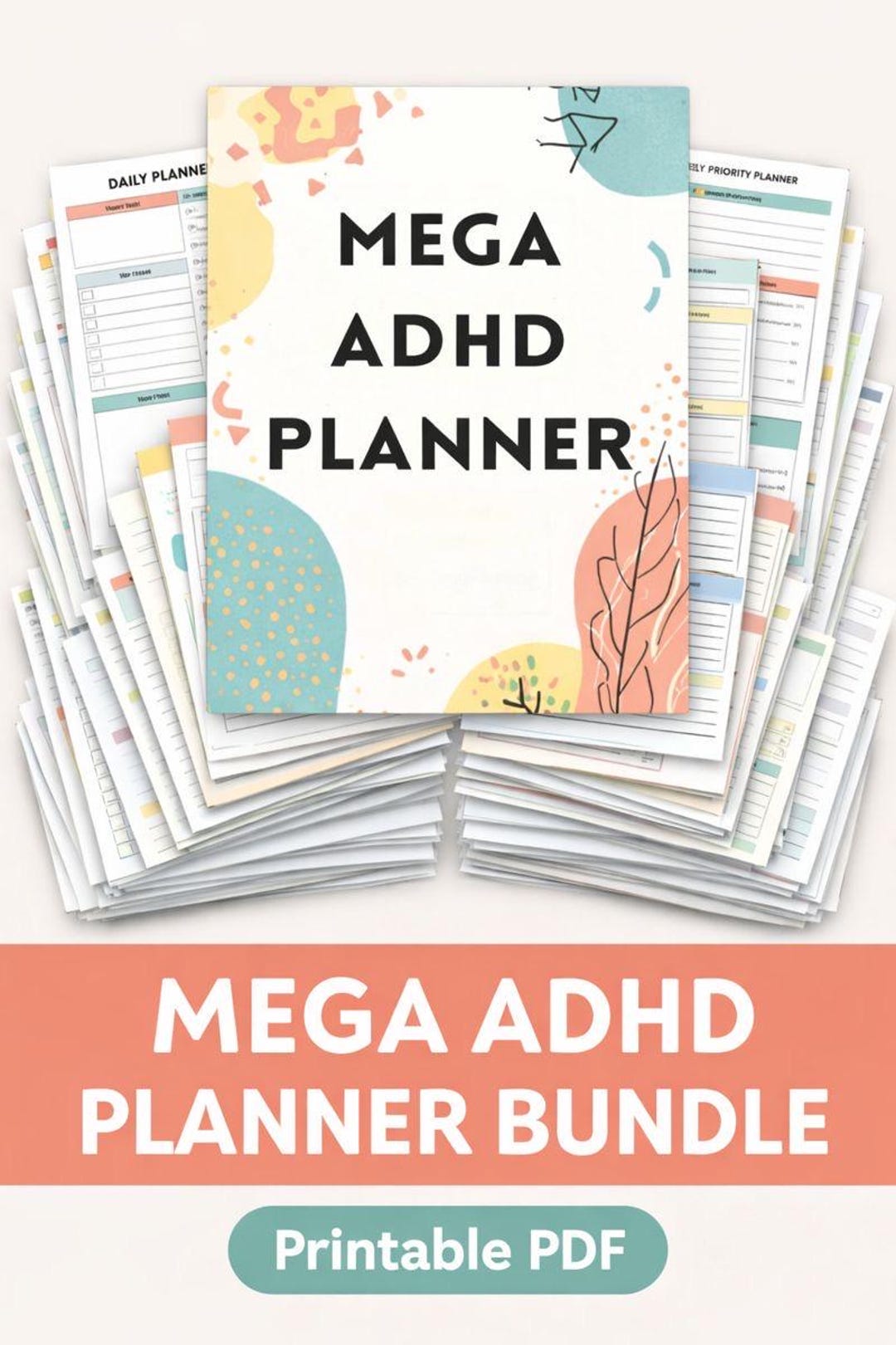 Mega ADHD Planner Printable | 230-page All-in-one Planner Bundle ...