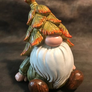 Latex Leaf Hat Gnome Concrete Or Plaster Mold