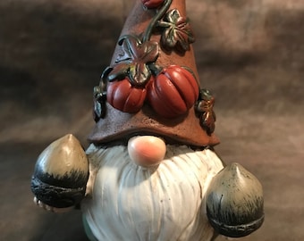 Latex Acorn Harvest Gnome Concrete Or Plaster Mold