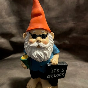 Latex It&#39;s 5 o&#39;clock Gnome Concrete Or Plaster Mold