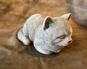 Latex Laying Cat #2 Concrete Or Plaster Animal Mold- Latex Mold