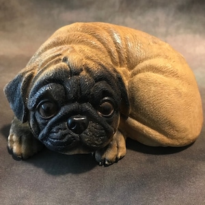Latex Pug Dog Concrete Or Plaster Mold