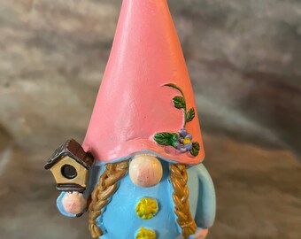 Latex Gnome w/Birdhouse Concrete Or Plaster Mold