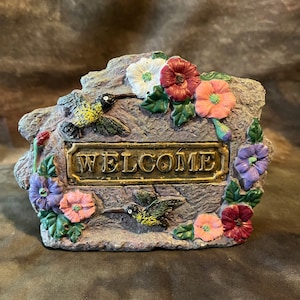 Latex Hummingbirds Welcome Stone Concrete Or Plaster Mold