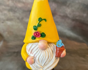 Latex Gnome w/Flower Pot Concrete Or Plaster Mold- Latex Mold