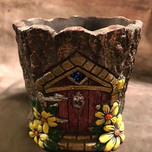 Latex Fairy House Planter Concrete Or Plaster Mold