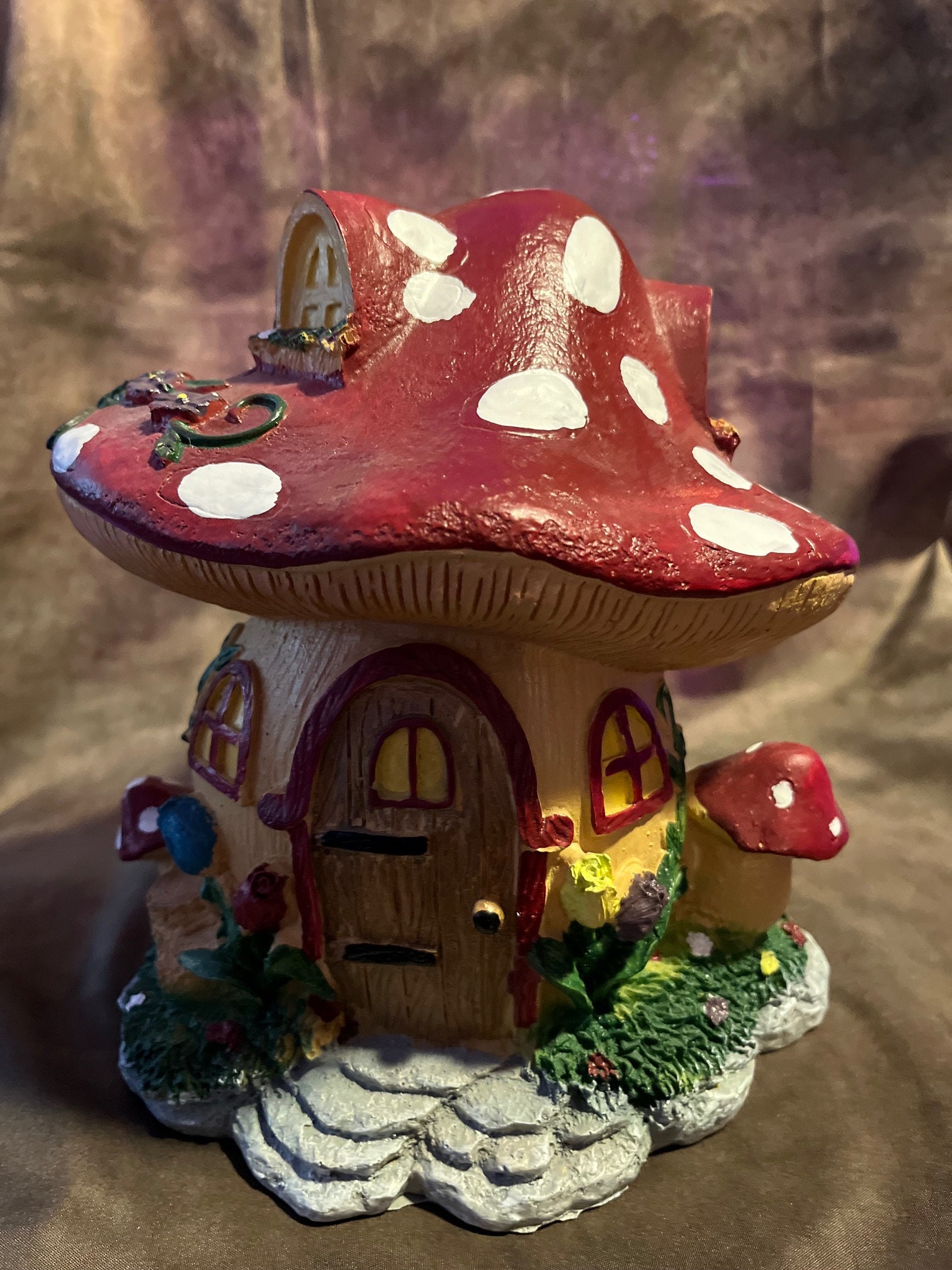 Latex Large Mushroom Fairy House Concrete or Plaster Mold- Latex