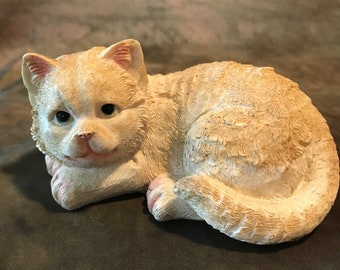 Latex Laying Cat Concrete Or Plaster Animal Mold- Latex Mold
