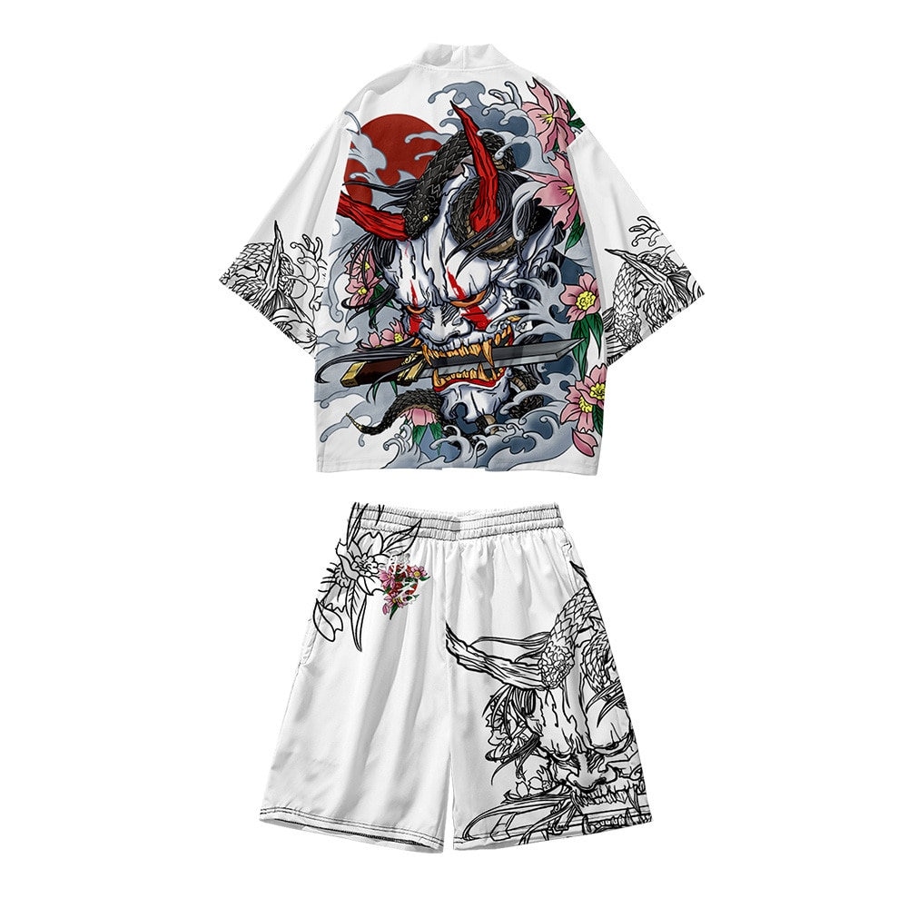 Japanese style shirt and shorts uniform costume suit shorts shirt t-shirt