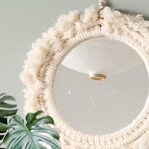 Round Bohimian Macrame mirror ,nursery wall decor, wall art, boho home decor, Bohemian decor, living room decor, home gift ideas