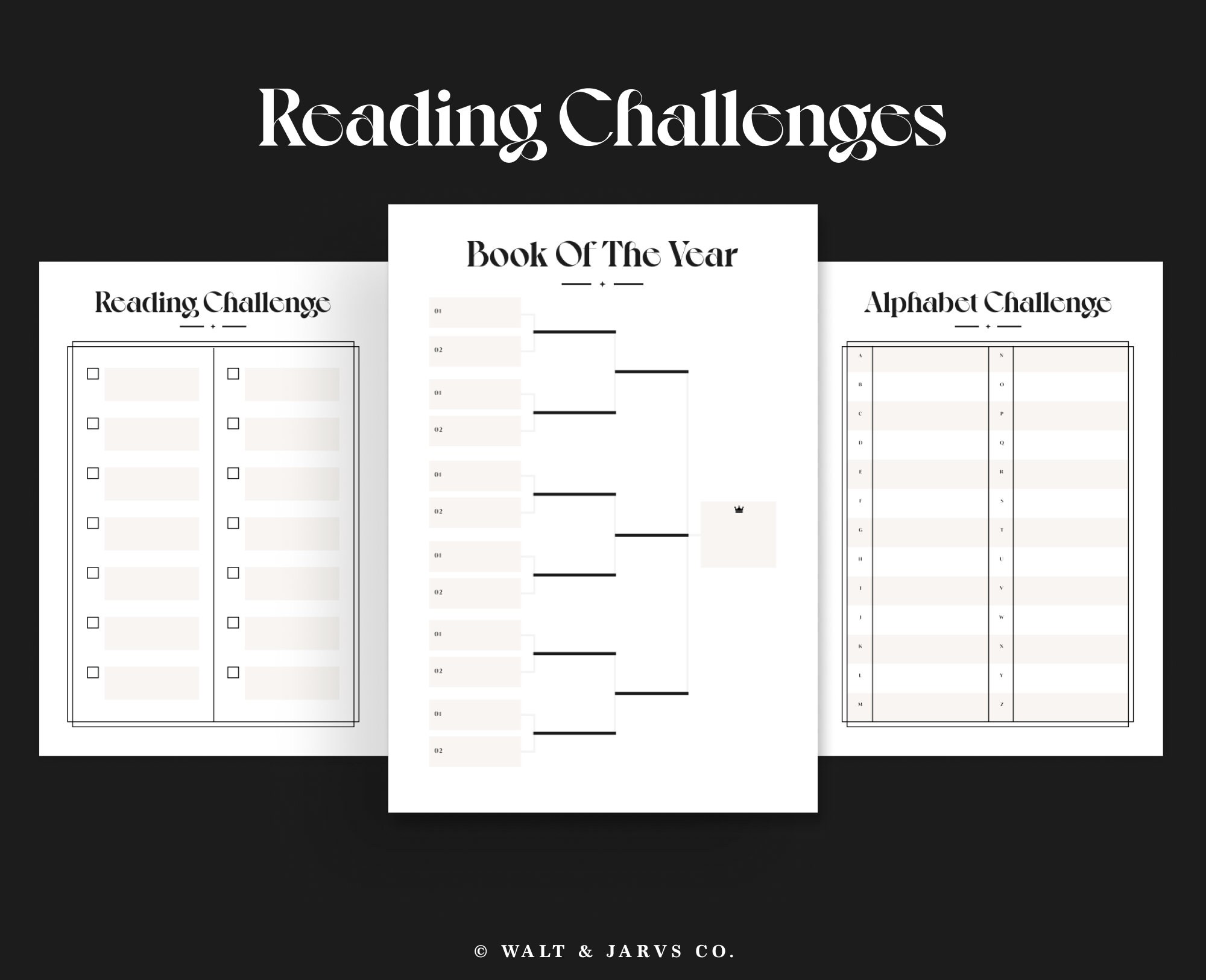 Printable Reading Journal Bundle: Book Tracker Planner (PDF Download ...