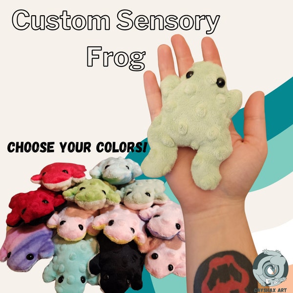 Custom Frog | Plushy | Plushie | Gifts | Sensory | Plush | Stim | Fidget | Cute | Handmade | Stuffed Animal | Personalized