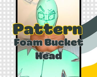Patrón PDF de cabeza de cubo de espuma para la confección de disfraces de animales y cosplay (WhimsicalWyrmStudio)