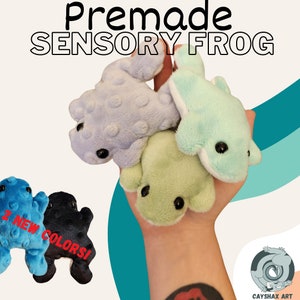 Stim Frog Sensory Plush | Premade | cute | Fidget | Plushie | Plushy | Cute | animal | mothers day | gift for her him them | kawaii |