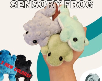 Stim Frog Sensory Plush | Premade | cute | Fidget | Plushie | Plushy | Cute | animal | mothers day | gift for her him them | kawaii |