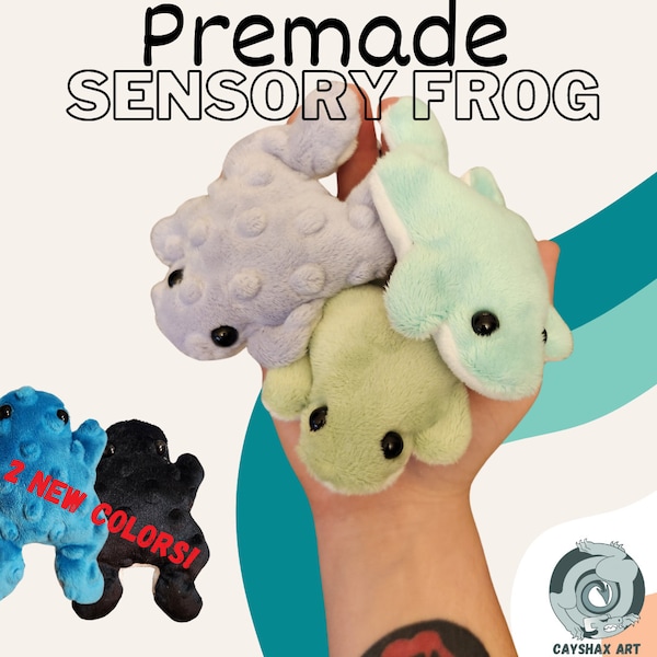 Stim Frog Sensory Plush | Premade | cute | Fidget | Plushie | Plushy | Cute | animal | mothers day | gift for her him them | kawaii |