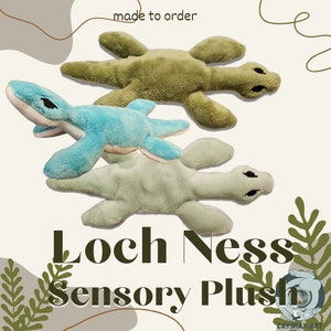 Loch Ness Monster Sensory Plush | Stim | Plushie | Stuffed Animal | Cryptid | Creepy | Spooky | Cute | Gifts Him / Her / everyone | fidget