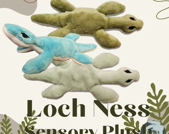 Peluche sensorielle Monstre du Loch Ness | Stimulation | Peluche | Animal en peluche | Cryptid | Effrayant | Effrayant | Mignon | Cadeau pour lui / elle / tout le monde | s'agiter