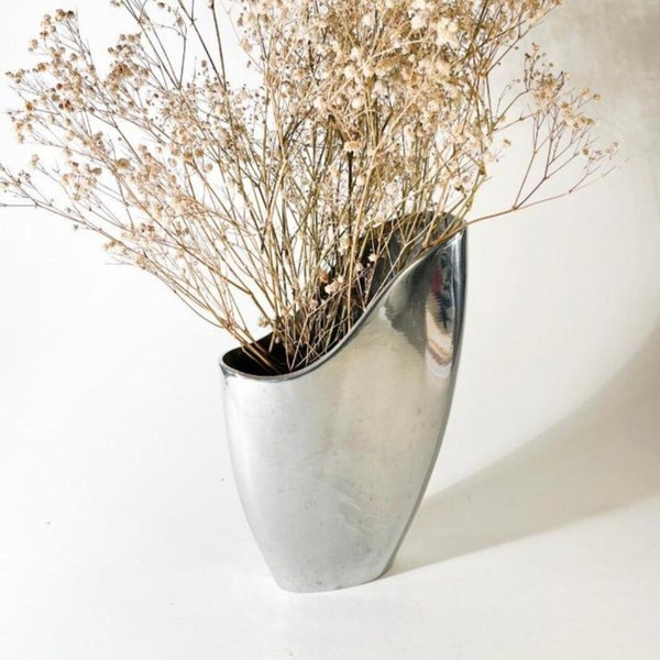 Vase en aluminium - design Anna Effverlund - vintage IKEA