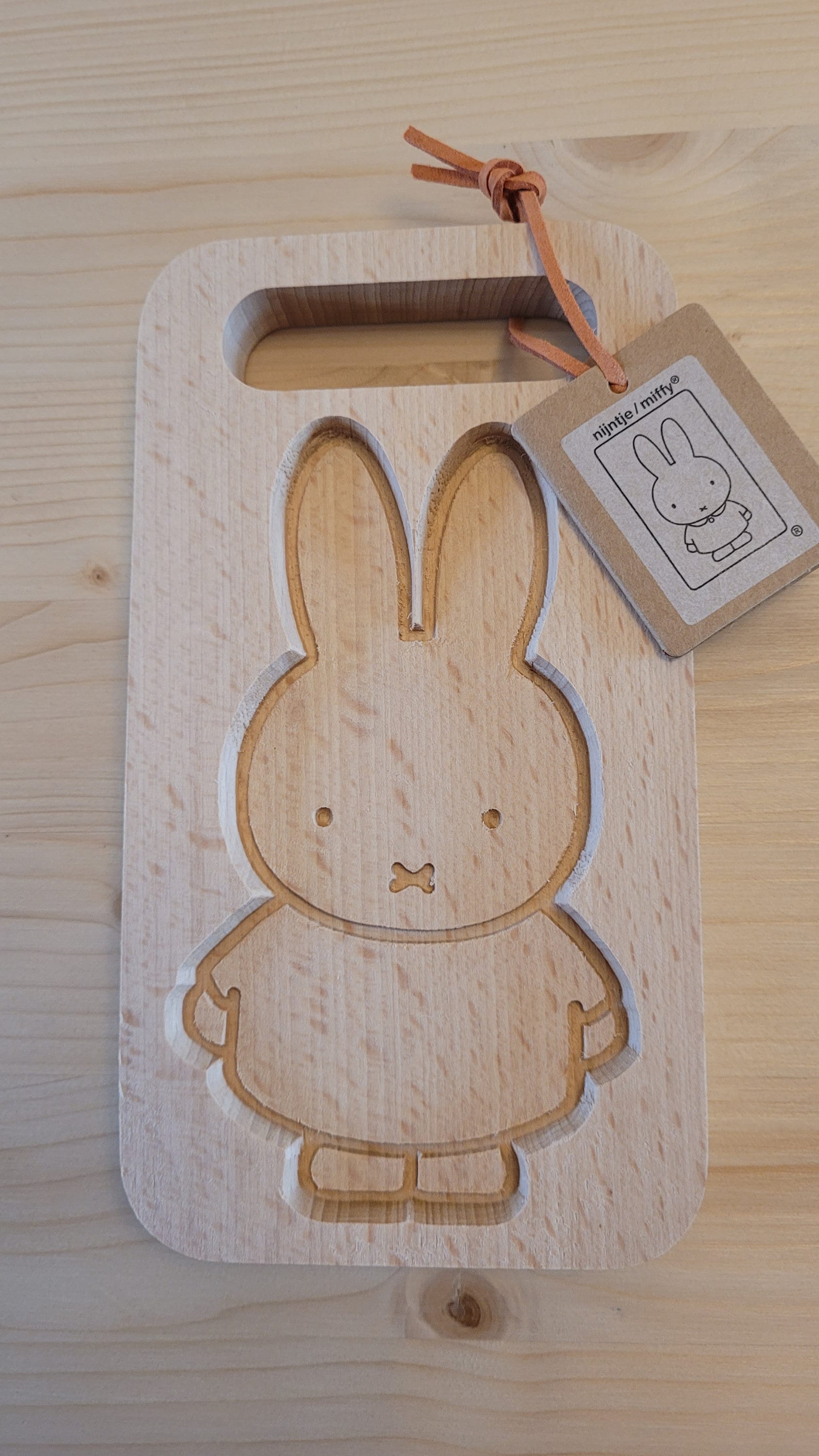 Miffy Cookie Mould With Handle - Made of Beech Wood