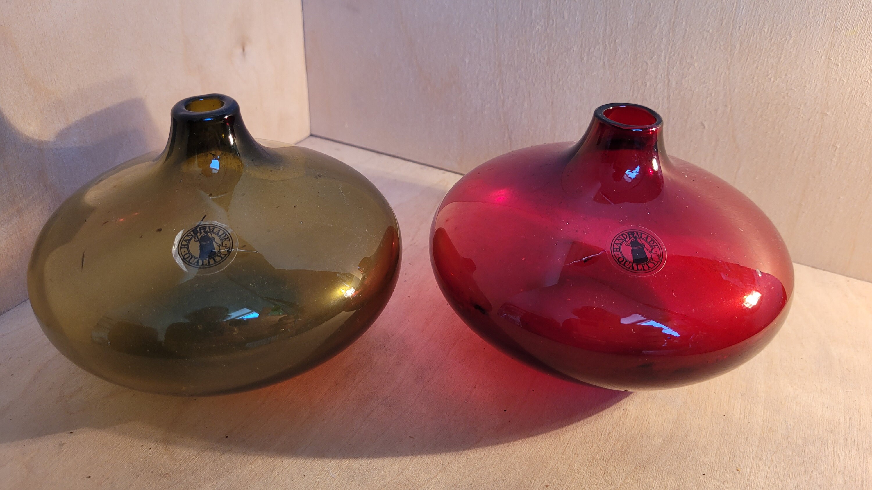Vase Vintage IKEA Salong En Verre Soufflé à La Main - Vert - Johanna Jelinek