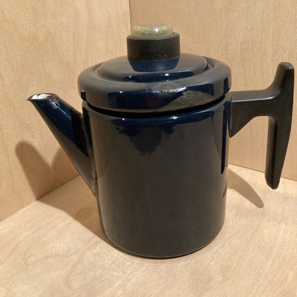 Théière bleue vintage Wärtsilä Finel Pehtoori Arabia - Cafetière