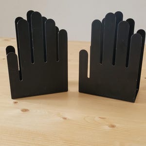 Set di 2 porta tovaglioli a forma di mano in metallo nero Spectrum Design - realizzati negli USA - Stile Pop Art - Postmoderno