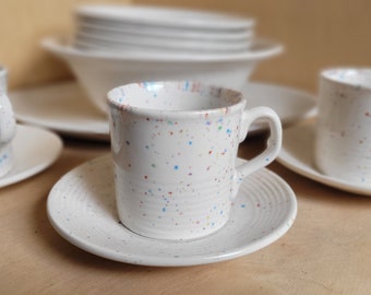 Beautiful confetti coffee cup / tea mug / soup bowl / plate / bowl / cup and saucer - John Tams - sold separately