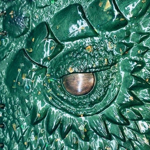 Dragon Eye notebook with bookmark - A6 - resin