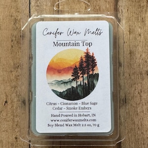 Mountain Top Wax Melts, Home Fragrance, Masculine Scent, Wax Tarts