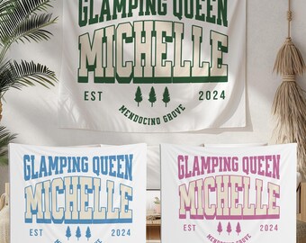Camping Bachelorette Custom Tapestry Bachelorette Banner Custom Tapestry Custom Bach Banner Glamping Bach Banner Hiking Bachelorette