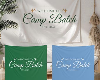 Camping Bachelorette Custom Tapestry Bachelorette Banner Camp Flag Wedding Tapestry Hiking Bachelorette Fabric Backdrop Custom Camp Banner