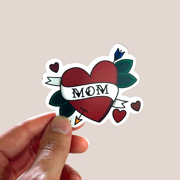 Mom Hearts Sticker