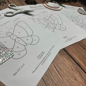 Stained Glass Butterfly Pattern Bundle - Digital PDF Download of Three ...