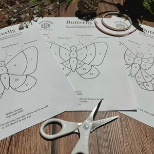 Stained Glass Butterfly Pattern Bundle - Digital PDF Download of Three ...
