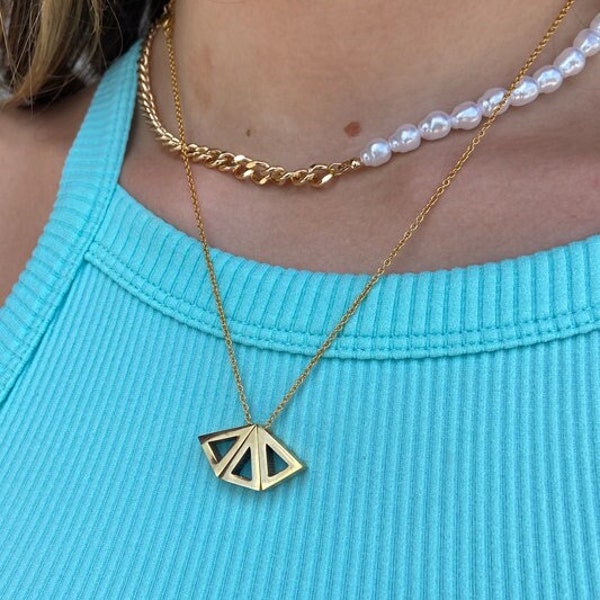 Gold Bar Sorority Letter Necklace