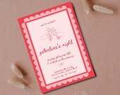 Galentine's Night Invitation, Downloadable Invitation, Downloadable Itinerary, Valentine's Party Itinerary
