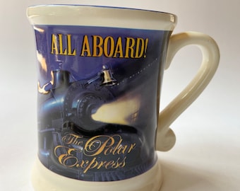 Official Polar Express Movie Hot Chocolate Mug | 3D Raised Christmas Polar Express Collectable Coffee Mug
