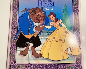 1991 Disney Beauty and the Beast Paper Doll Playset Book