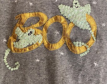 90’s Halloween Vintage Embellished Ghost Shirt | Size X-Large