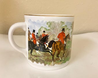 Vintage Equestrian Fox Hunt Coffee Mug | John Fredrick Herring Art