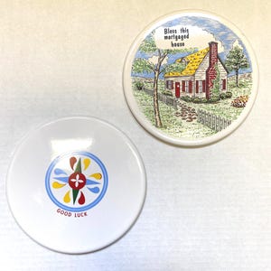 Vintage Dutch Swedish Ceramic Cork Trivet Hot Plate Coasters | Set Of Two Trivet or Wall Hanging Kitchen Decor
