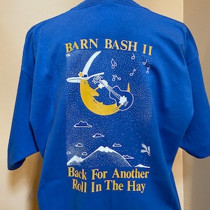 Vintage 1991 Gamma Phi Beta Sorority Barn Bash Party Tee |  Blue Greek Souvenir Shirt | Size XL