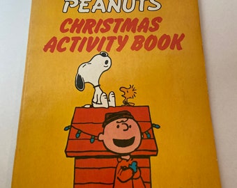 Vintage The Peanuts Christmas Activity Book | 1979 Unused Coloring Book | Charlie Brown Snoopy Lucy
