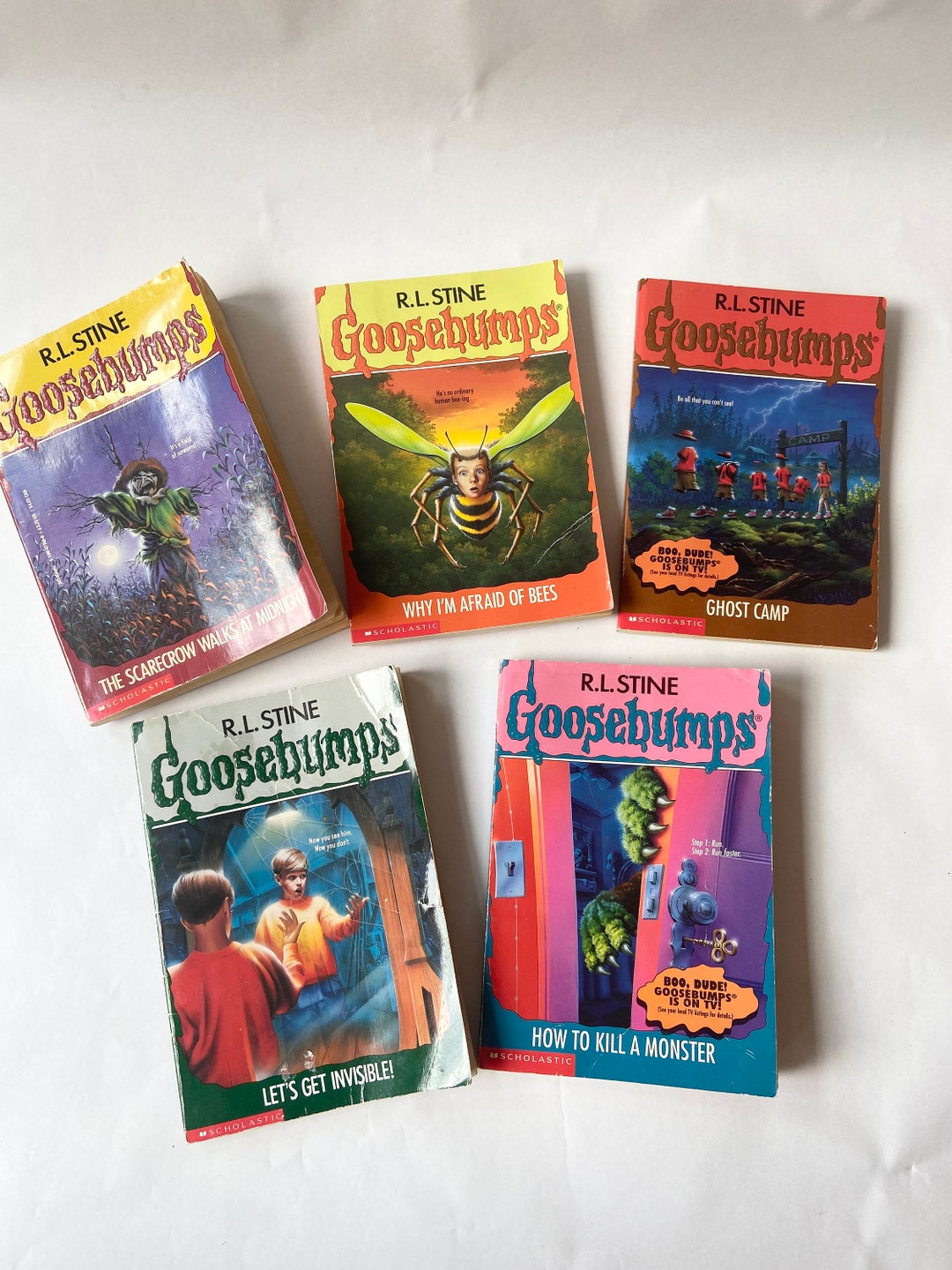 Goosebumps R.L. Stine Book Lot 90s Halloween Young Adult Thriller Books ...