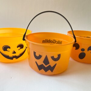 Three McDonald’s Boo Buckets | Lot of 1986 & 1991 McDonald’s Happy Meal Halloween | McGoblin, McBoo